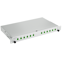 Patchpanel LWL, 1 HE, leer, 19 Zoll, grau, Fibrain