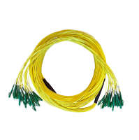 Breakout-Kabel, 48-polig, SM, G657A1, LC/APC (Fanout-Länge 1,6m)-LC/APC (Fanout-Länge 1,6m), CPR Dca, gelb, 30m