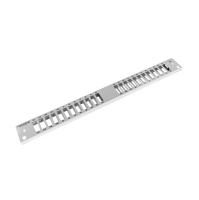Frontplatte Patchpanel LWL, 1HE, 24× SC Duplex, 19 Zoll, grau, Fibrain