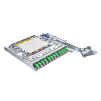 LISA-Faserträger, SM, 12x SC/APC simplex, 12x Pigtails, DIN, Heatshrink