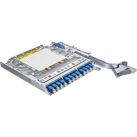 LISA-Faserträger, SM, 12x LC/PC duplex, 24x Pigtails, TIA, Heatshrink