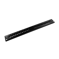 Frontplatte Patchpanel LWL, 1HE, 24× SC Simplex, 19 Zoll, schwarz, Fibrain