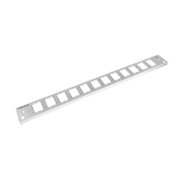Frontplatte Patchpanel LWL, 1HE, 12 Ports, 24× SC Duplex, 19 Zoll, grau, Fibrain