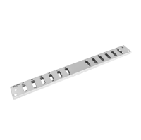 Frontplatte Patchpanel LWL, 1HE, 12× SC Duplex, 19 Zoll, grau, Fibrain