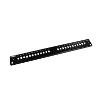 Frontpanel Patchpanel LWL, 1HE, 24x ST, 19 Zoll, schwarz, Fibrain