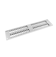 Frontplatte Patchpanel LWL, 2HE, 48× SC Duplex, 19 Zoll, grau, Fibrain