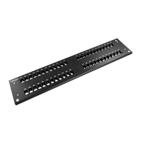 Frontpanel Patchpanel LWL, 2HE, 48x SC simplex, 19 Zoll, schwarz, Fibrain