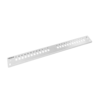 Frontplatte Patchpanel LWL, 1HE, 24× ST, 19 Zoll, grau, Fibrain