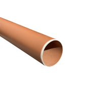 PVC-Rohr, SN8, 110mm, ohne Muffe, 5m, orange