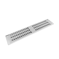 Frontplatte Patchpanel LWL, 2HE, 72× SC Simplex, 19 Zoll, grau, Fibrain