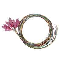 Pigtail-Set 12 Stück, OM4, SC/PC, farbig, 2m