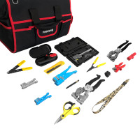 Werkzeugtasche komplett, FTTH, Glasfaser-Installateur