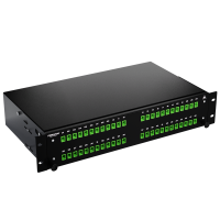 Patchpanel LWL, 2 HE, leer, 19 Zoll, schwarz, Fibrain