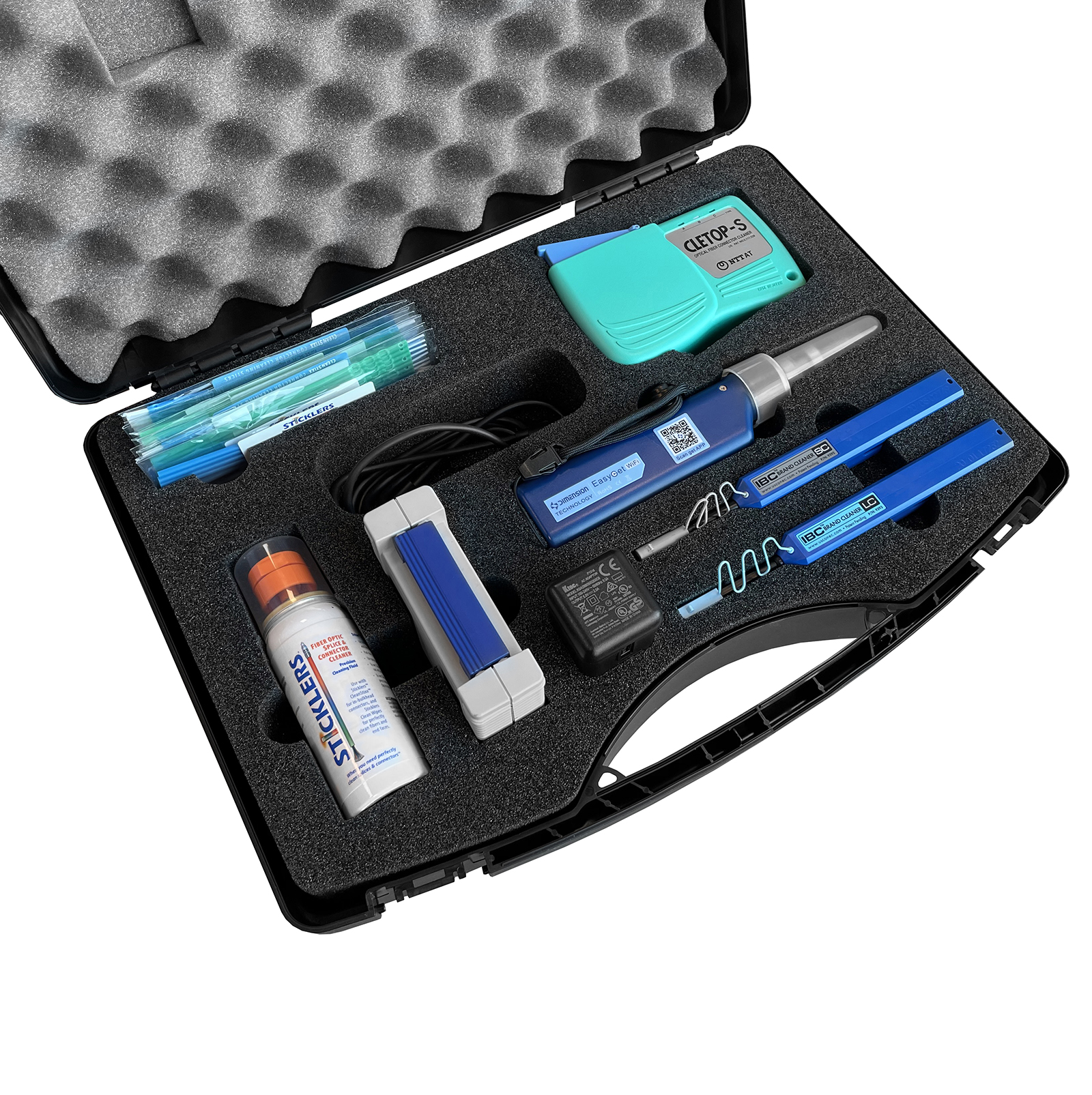 Glasfaser Reinigung und Inspektionskoffer komplett