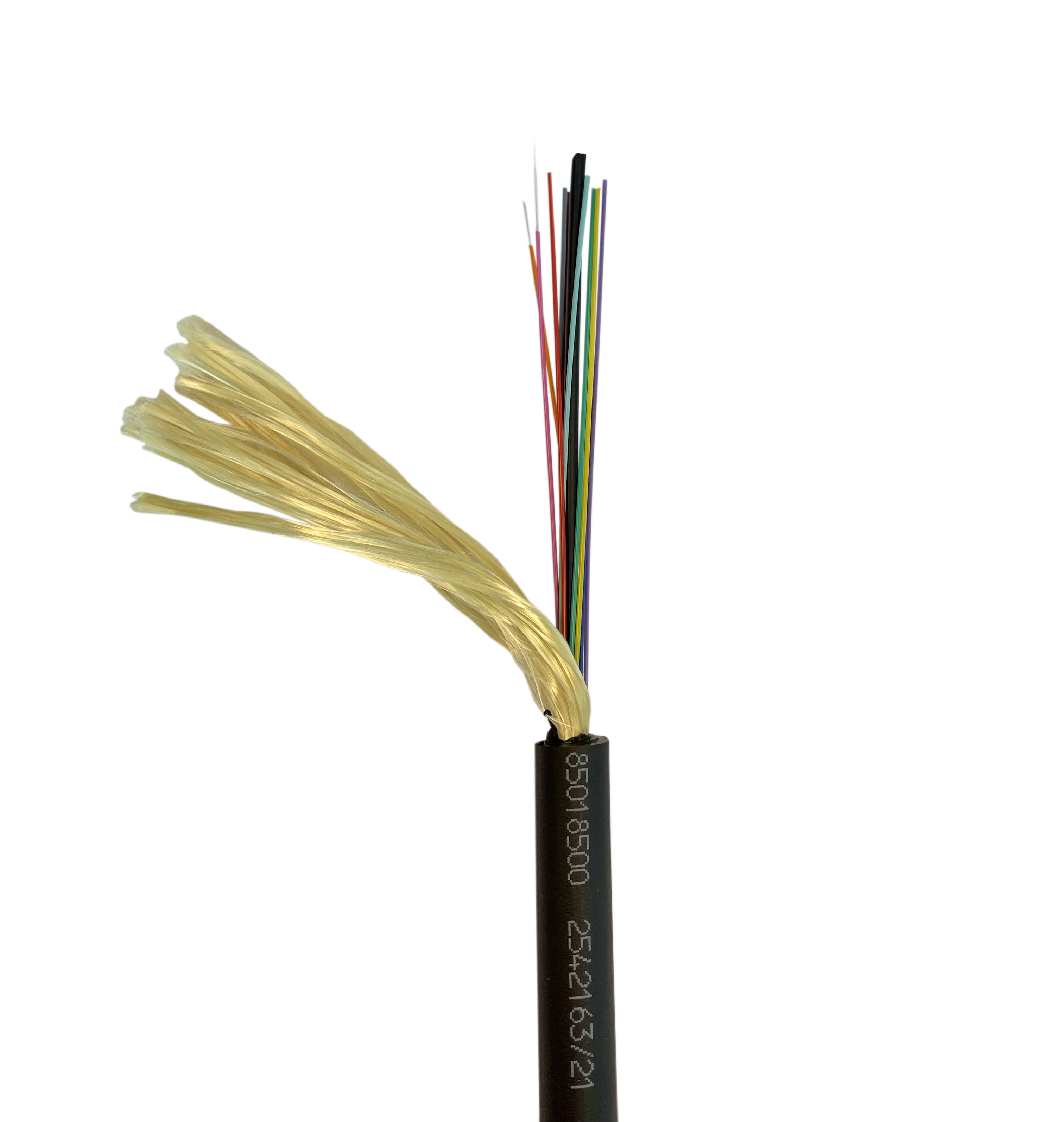 Schleppkettenkabel, 12-fach, OM3, 250um, 13.0mm, PUR, schwarz