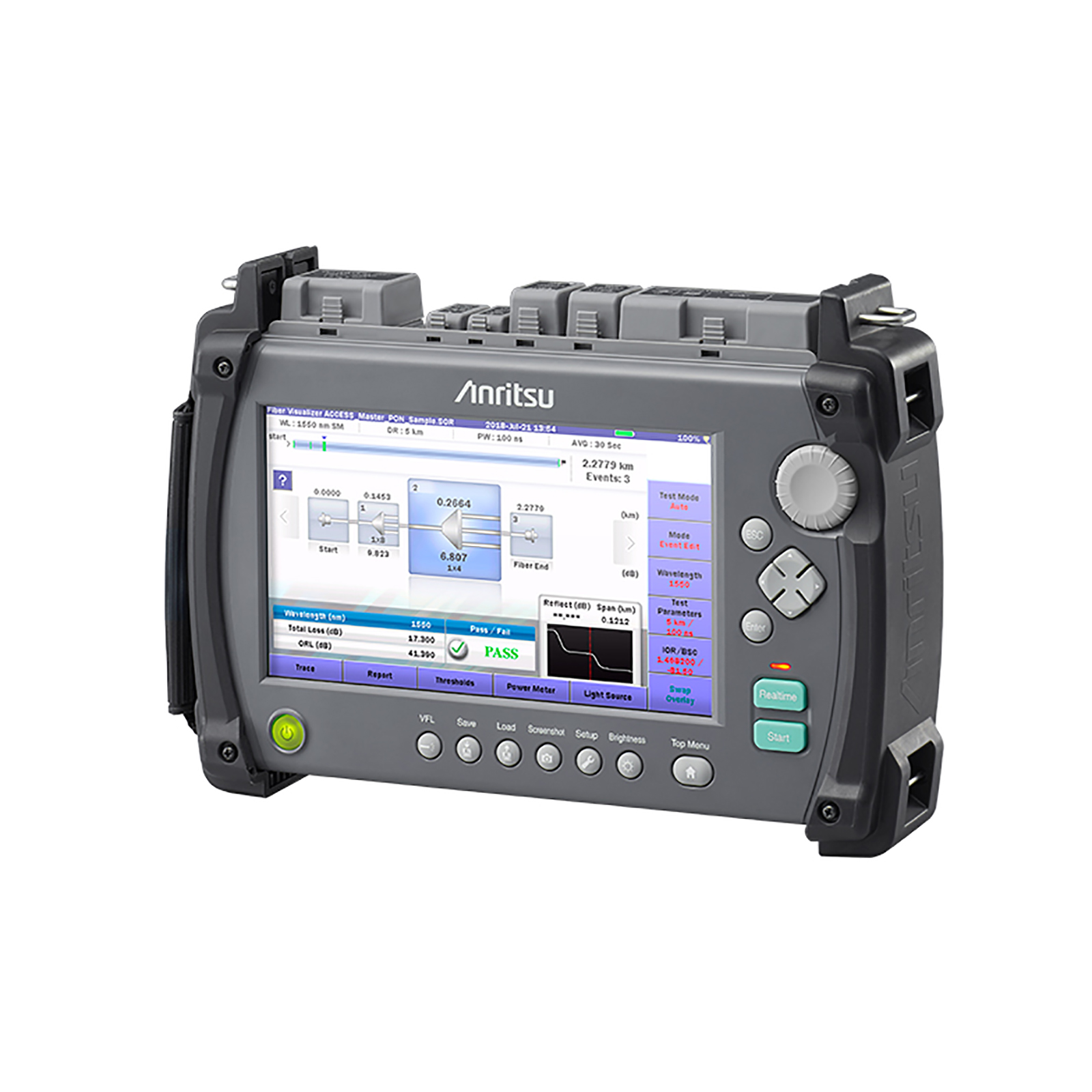 OTDR MT9085A, SM, 1310/1550nm (39/37,5dB), SC/APC, Anritsu
