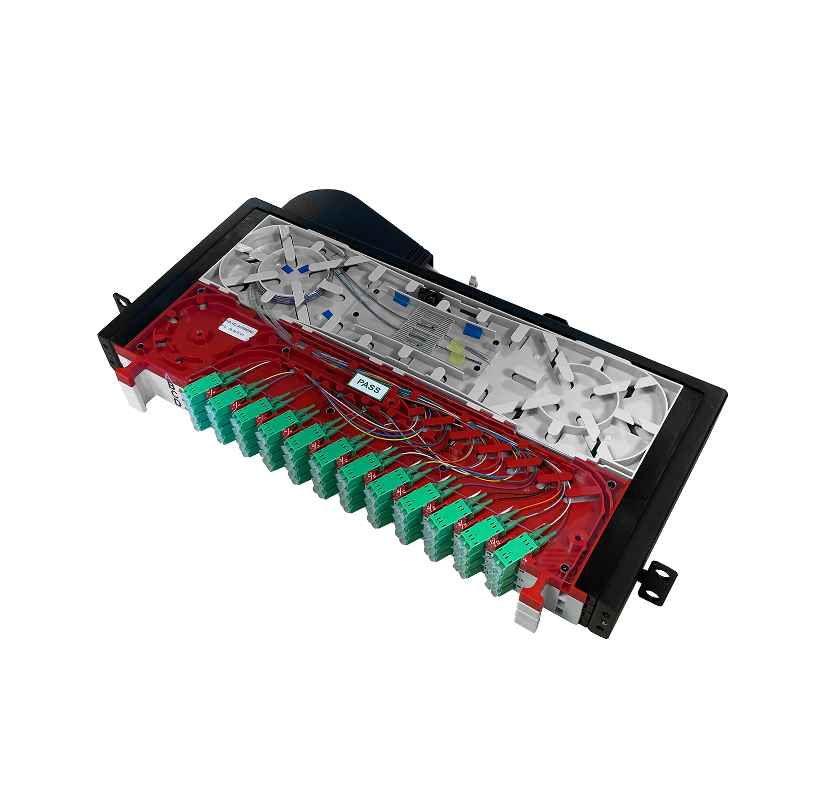Patchpanel LWL, links, 96-Fach, SM, LC/APC, 1HE