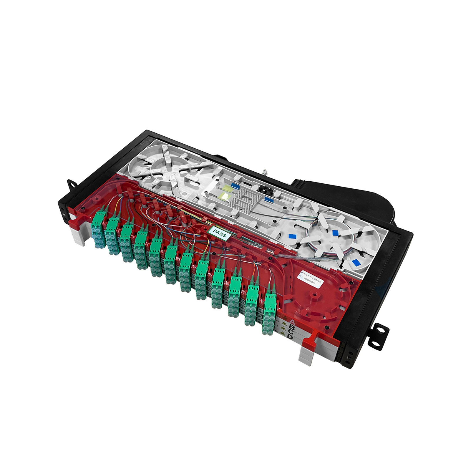 Patchpanel LWL, rechts, 96-Fach, SM, LC/APC, 1HE