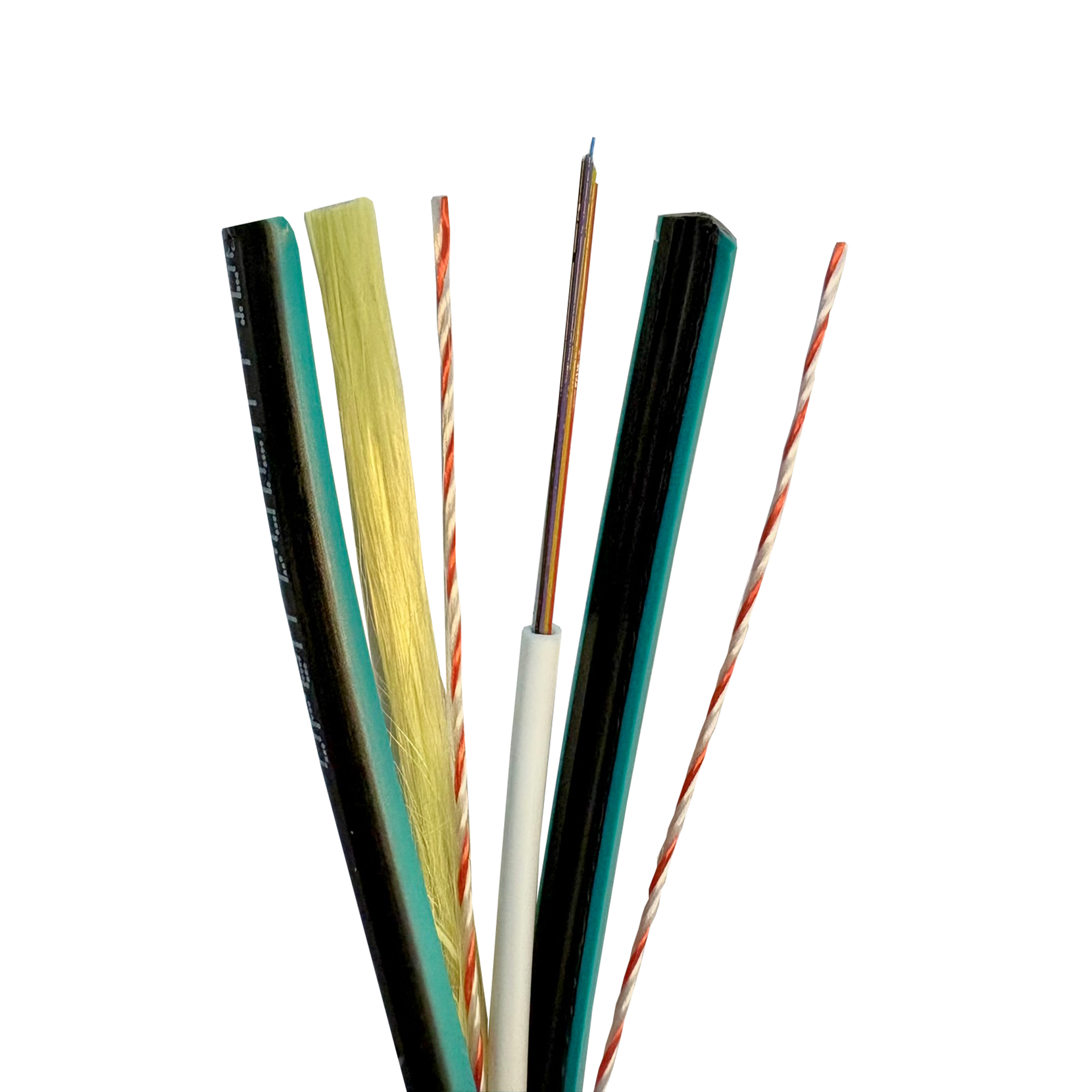 DAC-Kabel, 12-polig, SM, G.657A1, 250um, 5.8mm, schwarz/türkis (ODF)
