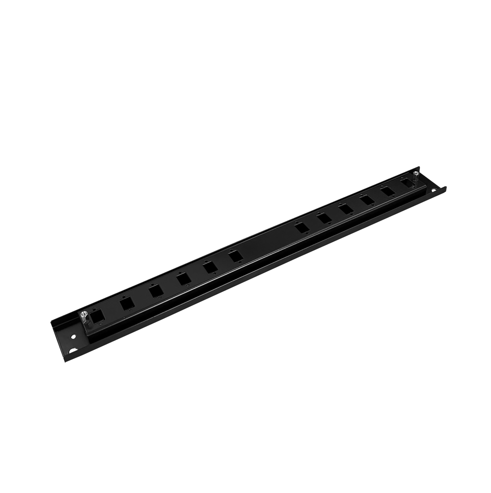 Frontplatte Patchpanel LWL, 1HE, 12× SC Simplex, 19 Zoll, schwarz, Fibrain