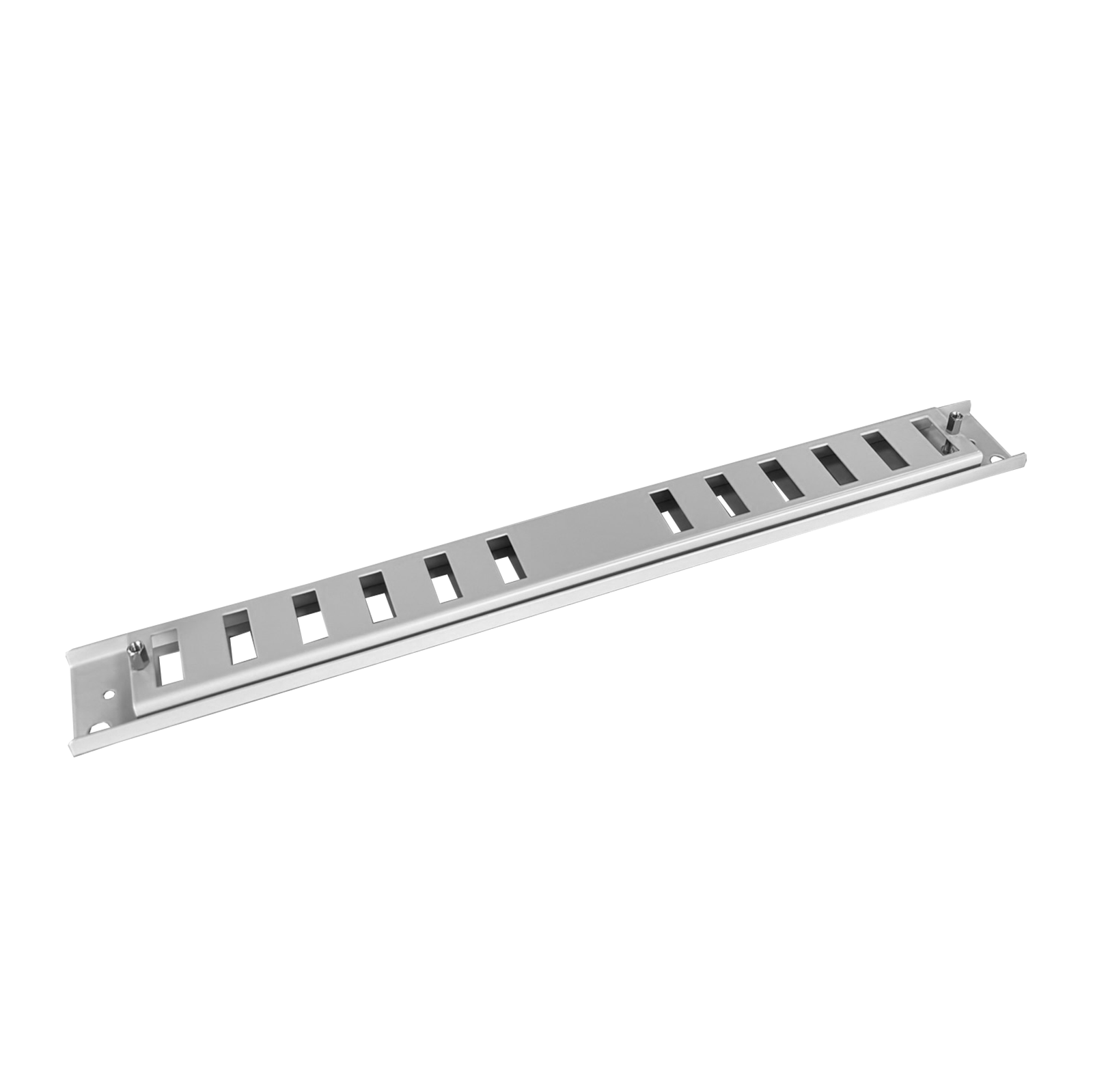 Frontplatte Patchpanel LWL, 1HE, 12× SC Duplex, 19 Zoll, grau, Fibrain
